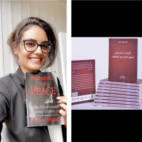 Noor Gahzi with her translation of "Preparing for Peace"