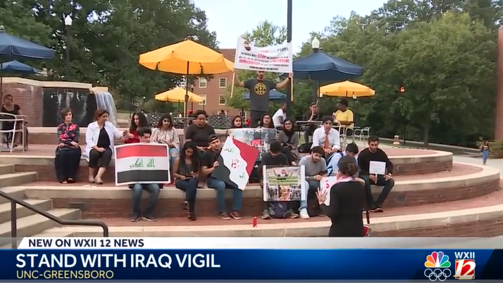 UNCG students stand with Iraq vigil