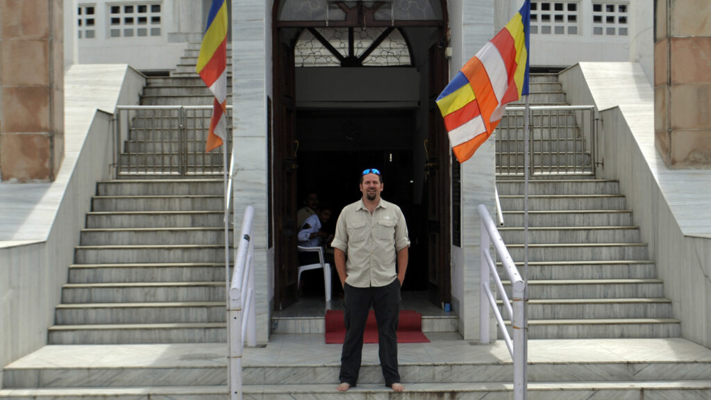 Dr. Rinker outside Dikshabhumi in Nagpur