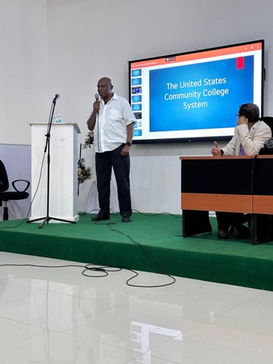 Mr. Boukari Saidou, MA Candidate in PCS provides a lecture at MZU, Aizawl.